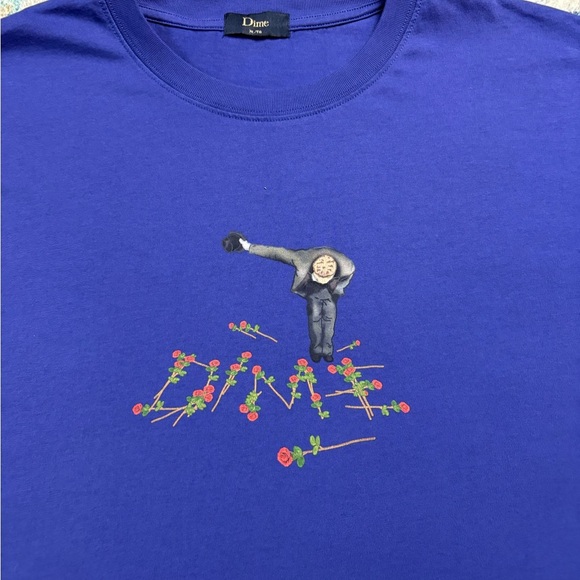 Dime Roses Spellout T-shirt Size XL - Picture 4 of 5